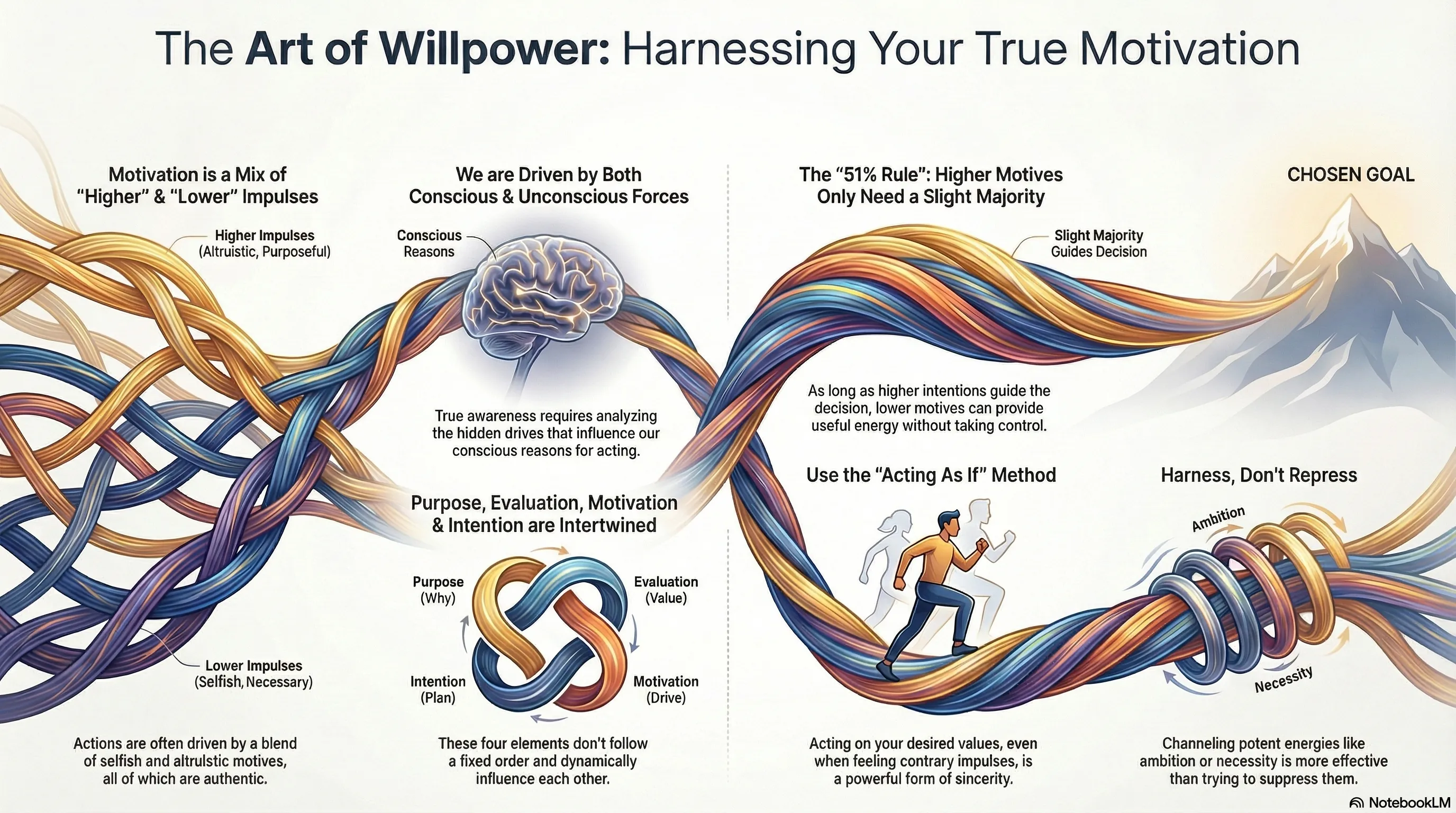 The Art of Willpower: Harnessing Your True Motivation Infographic
