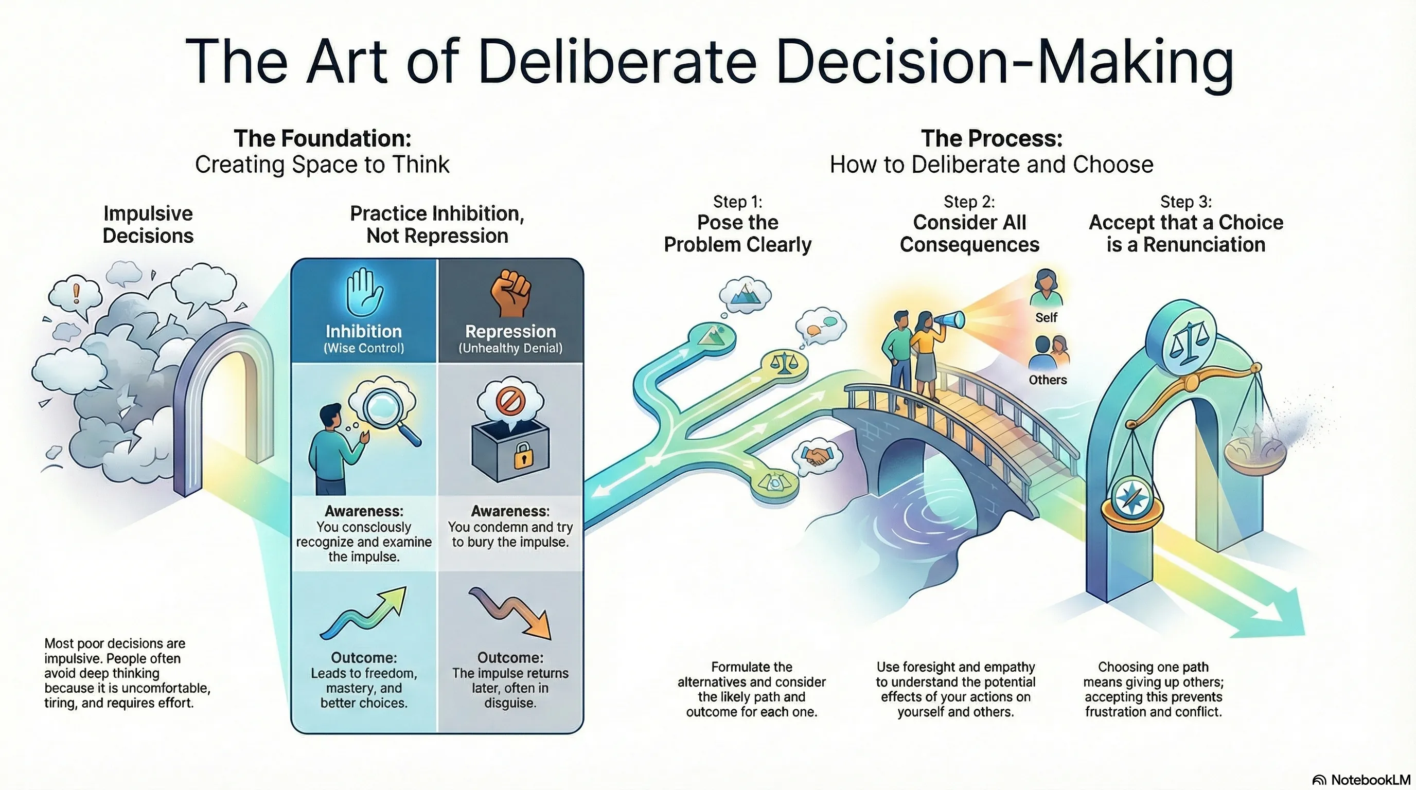The Art of Deliberate Decision-Making Infographic