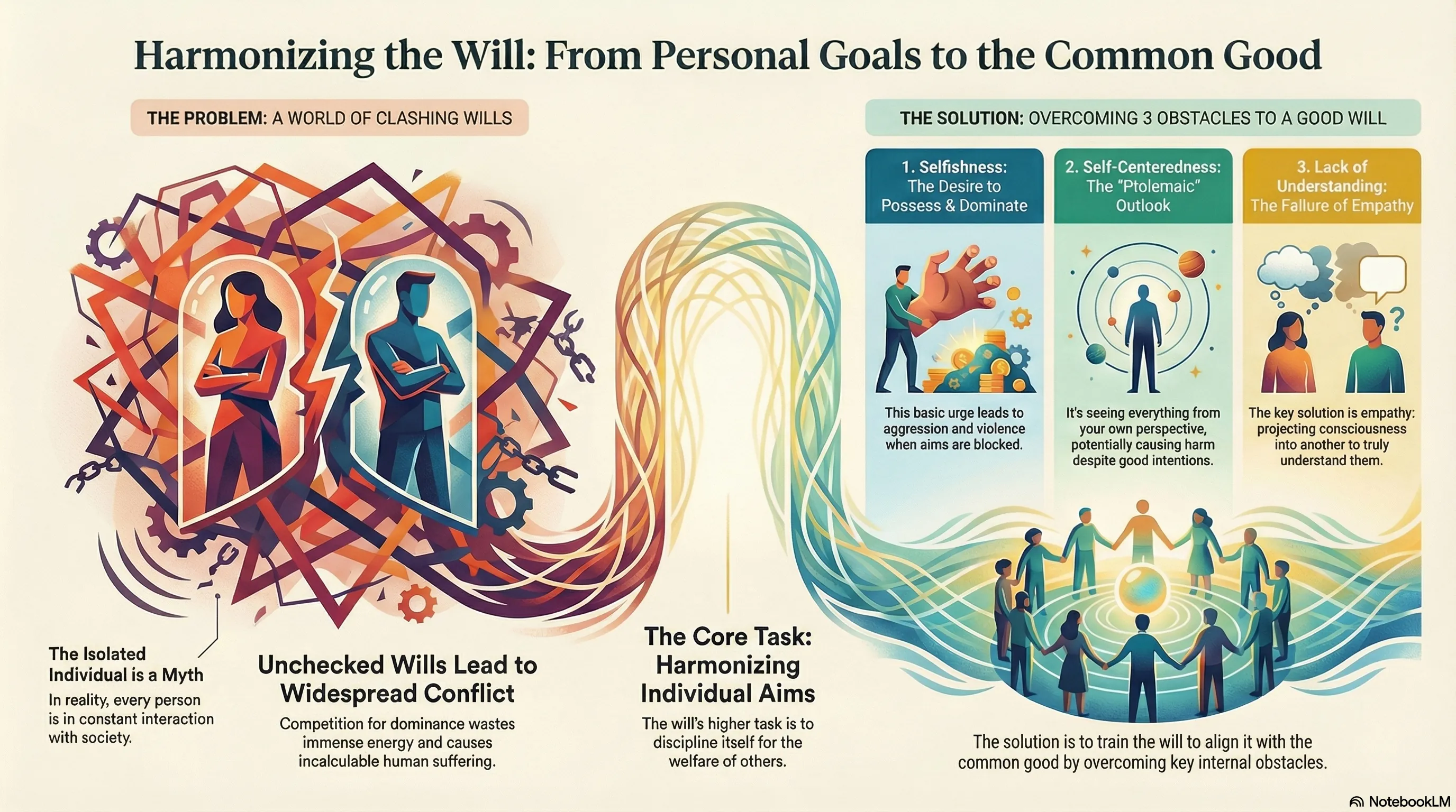 Harmonizing the Will: From Personal Goals to the Common Good Infographic
