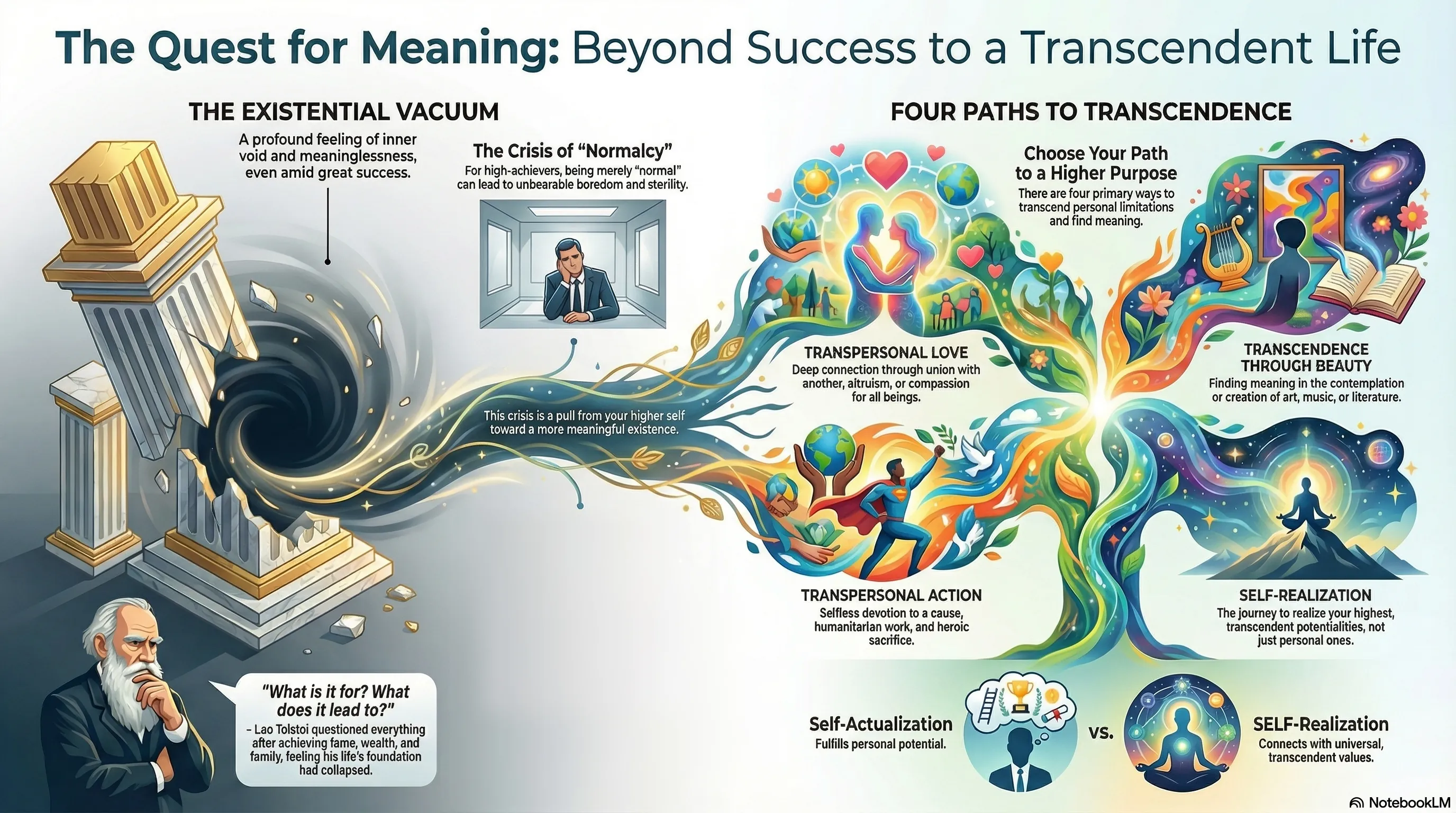 The Quest for Meaning: Beyond Success to a Transcendent Life Infographic